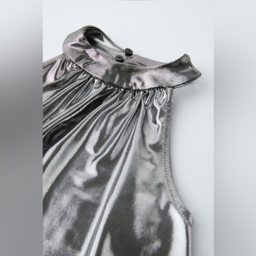ZARA SHINY HALTER TOP